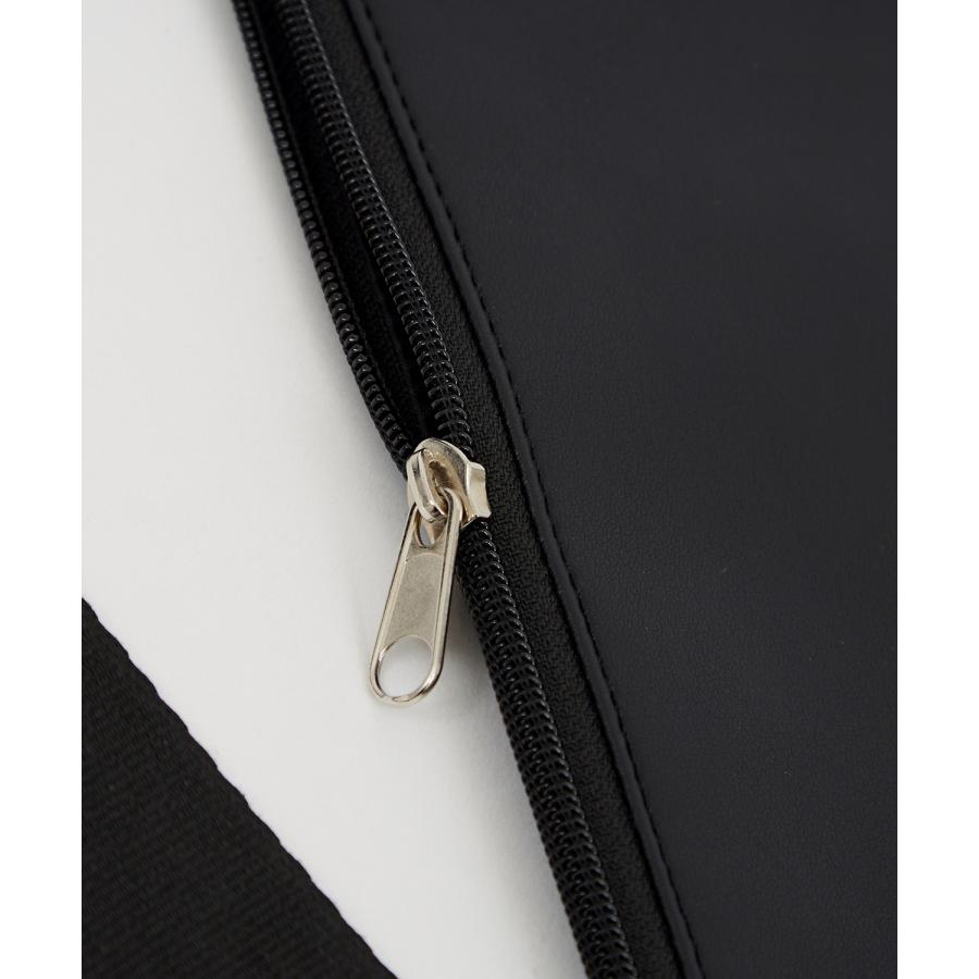 ショルダーバッグ メンズ シンセティックレザー PUレザー 合成皮革 カバン 鞄 通学 通勤 旅行 ストリート カジュアル 古着MIX 韓国ファッション ブラック | improves | 09