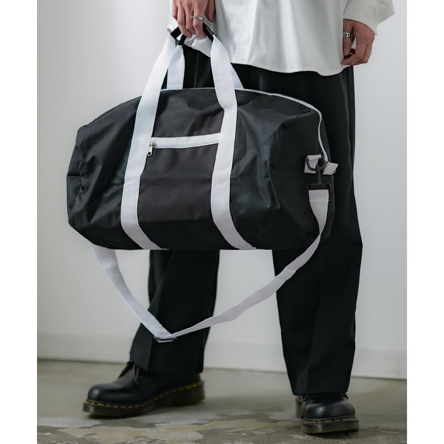 ボストンバッグ メンズ カバン 鞄 通学 通勤 旅行 ストリート カジュアル 古着MIX 韓国ファッション ブラック | improves | 02