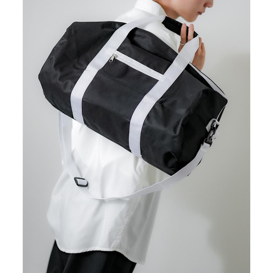 ボストンバッグ メンズ カバン 鞄 通学 通勤 旅行 ストリート カジュアル 古着MIX 韓国ファッション ブラック | improves | 05