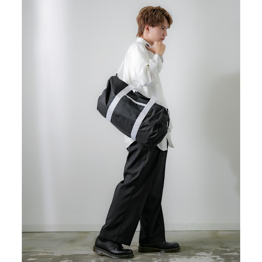 ボストンバッグ メンズ カバン 鞄 通学 通勤 旅行 ストリート カジュアル 古着MIX 韓国ファッション ブラック | improves | 06