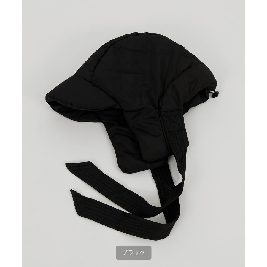 フライトキャップ メンズ ユニセックス 中綿入り 耳当て キャップ ストリート 原宿系 古着MIX 韓国ファッション ブラック ホワイト ベージュ | improves | 07
