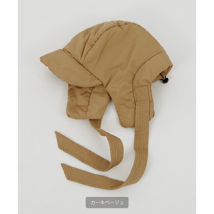 フライトキャップ メンズ ユニセックス 中綿入り 耳当て キャップ ストリート 原宿系 古着MIX 韓国ファッション ブラック ホワイト ベージュ | improves | 09