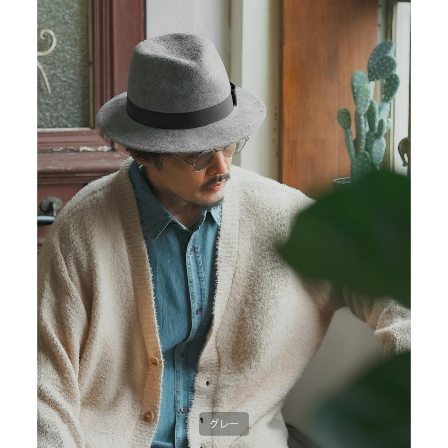 ハット メンズ 中折 無地 帽子 セレクト トラディショナル 大人カジュアル キレイめ シンプル ベーシック アメカジ 古着MIX 韓国ファッション | improves | 08