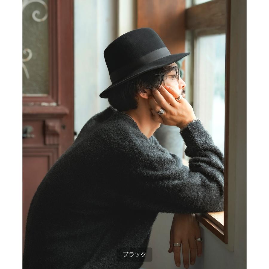 ハット メンズ 中折 無地 帽子 セレクト トラディショナル 大人カジュアル キレイめ シンプル ベーシック アメカジ 古着MIX 韓国ファッション | improves | 11