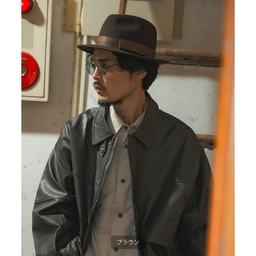 ハット メンズ 中折 無地 帽子 セレクト トラディショナル 大人カジュアル キレイめ シンプル ベーシック アメカジ 古着MIX 韓国ファッション | improves | 13