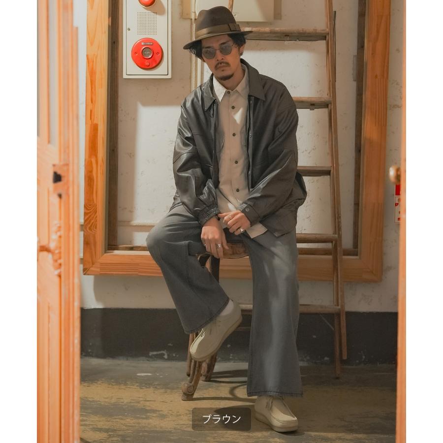 ハット メンズ 中折 無地 帽子 セレクト トラディショナル 大人カジュアル キレイめ シンプル ベーシック アメカジ 古着MIX 韓国ファッション | improves | 14