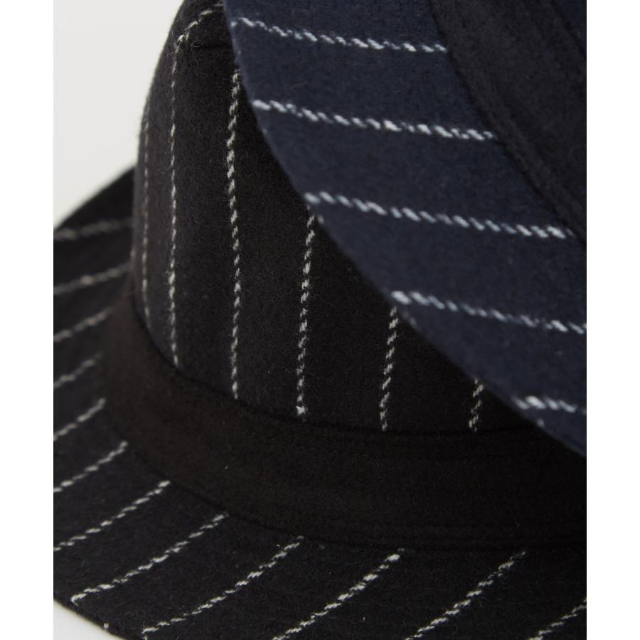 ハット メンズ 中折 ストライプ柄 帽子 セレクト トラディショナル 大人カジュアル キレイめ シンプル ベーシック アメカジ 古着MIX 韓国ファッション | improves | 08