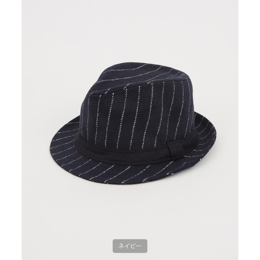 ハット メンズ 中折 ストライプ柄 帽子 セレクト トラディショナル 大人カジュアル キレイめ シンプル ベーシック アメカジ 古着MIX 韓国ファッション | improves | 09
