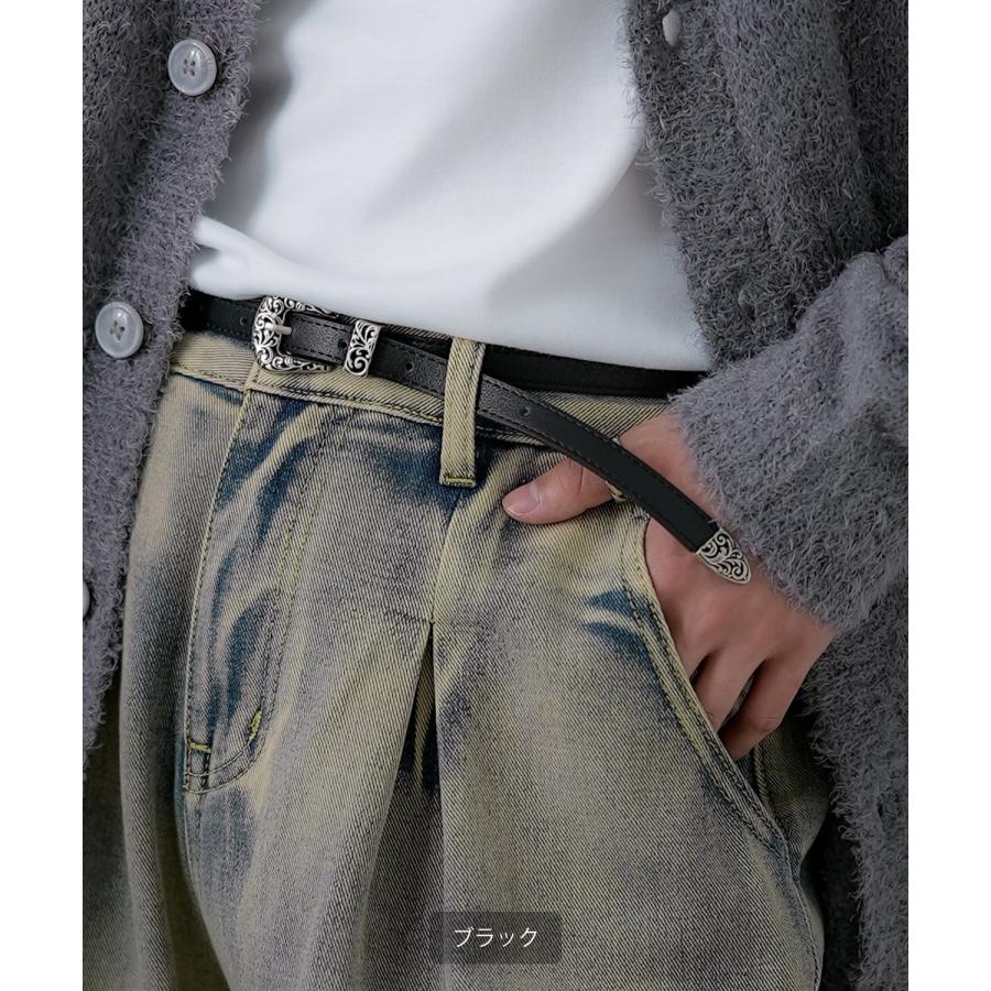 ベルト メンズ PUレザー シンセティックレザー 合成皮革 ウェスタン ベルト アメカジ カジュアル 古着MIX スケーター ストリート 韓国ファッション | improves | 03