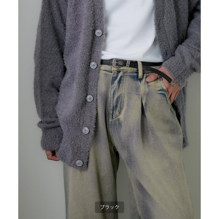 ベルト メンズ PUレザー シンセティックレザー 合成皮革 ウェスタン ベルト アメカジ カジュアル 古着MIX スケーター ストリート 韓国ファッション | improves | 04