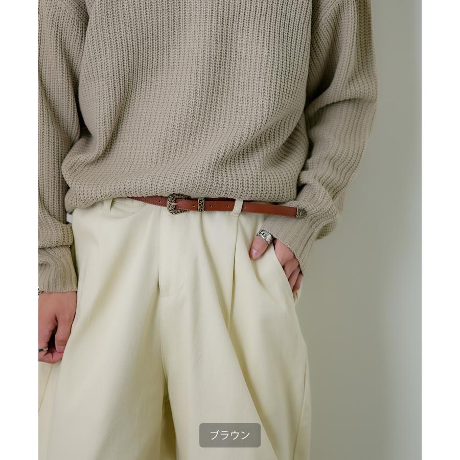 ベルト メンズ PUレザー シンセティックレザー 合成皮革 ウェスタン ベルト アメカジ カジュアル 古着MIX スケーター ストリート 韓国ファッション | improves | 07