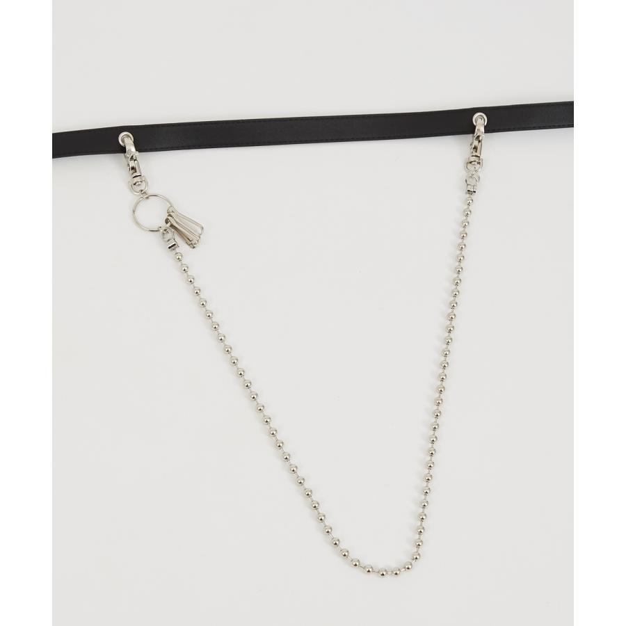 ベルト メンズ PUレザー シンセティックレザー 合成皮革 ウォレットチェーン付き ベルト アメカジ カジュアル 古着MIX スケーター ストリート 韓国 | improves | 05