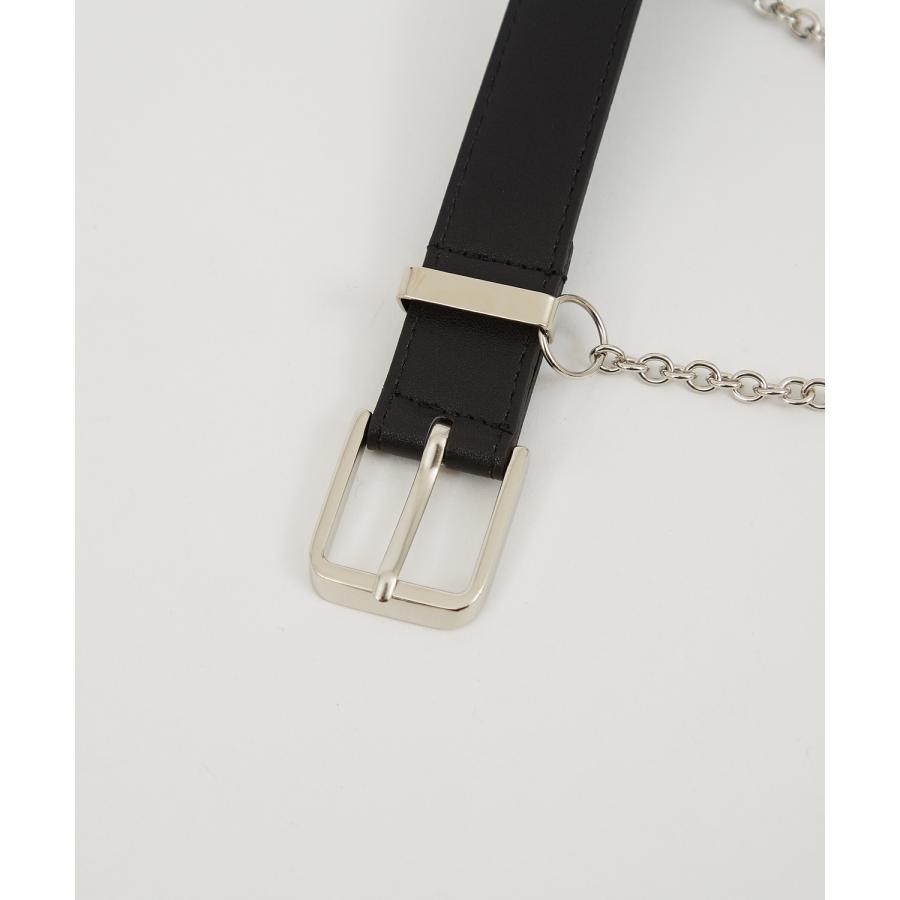 ベルト メンズ PUレザー シンセティックレザー 合成皮革 ウォレットチェーン付き ベルト アメカジ カジュアル 古着MIX スケーター ストリート 韓国 | improves | 03