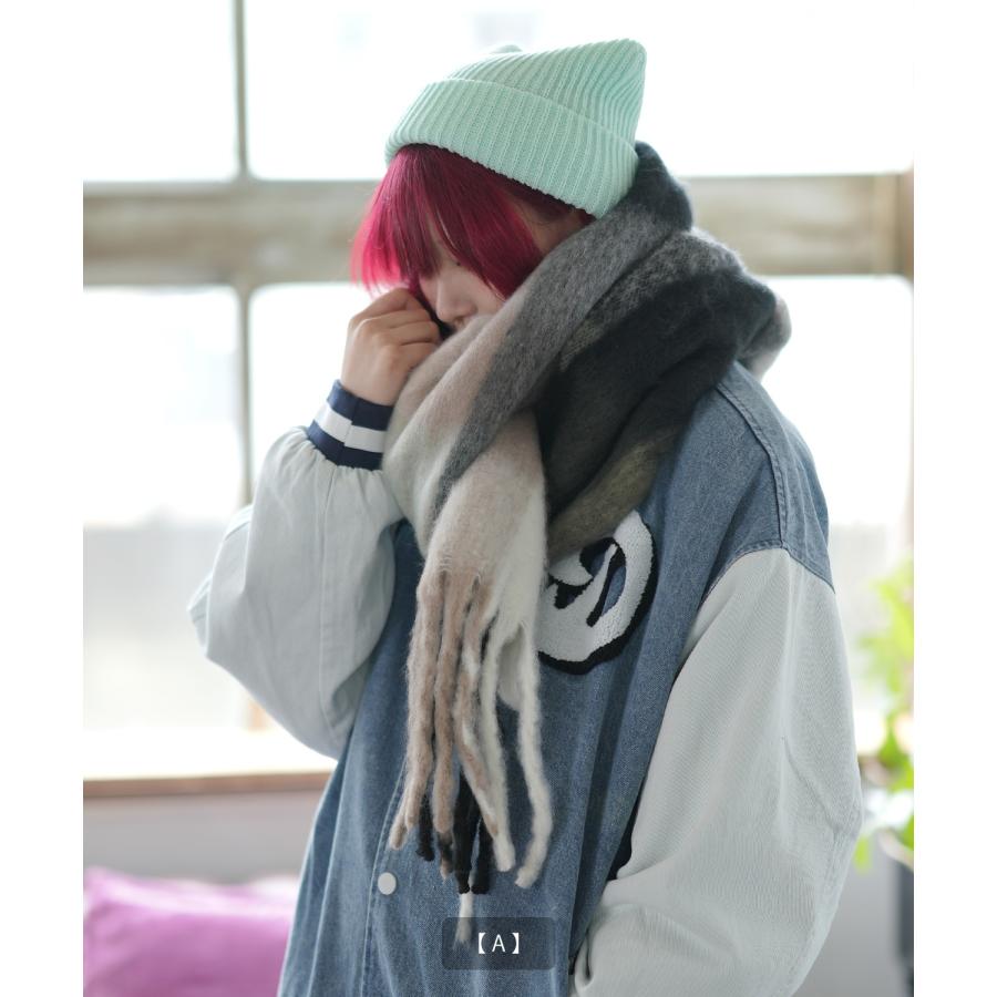 マフラー メンズ ユニセックス チェック柄 ロングマフラー 大人カジュアル キレイめ シンプル ベーシック アメカジ 韓国ファッション | improves | 07