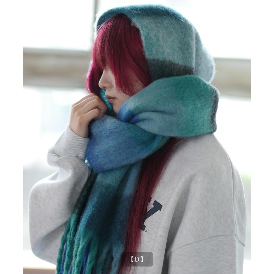 マフラー メンズ ユニセックス チェック柄 ロングマフラー 大人カジュアル キレイめ シンプル ベーシック アメカジ 韓国ファッション | improves | 10