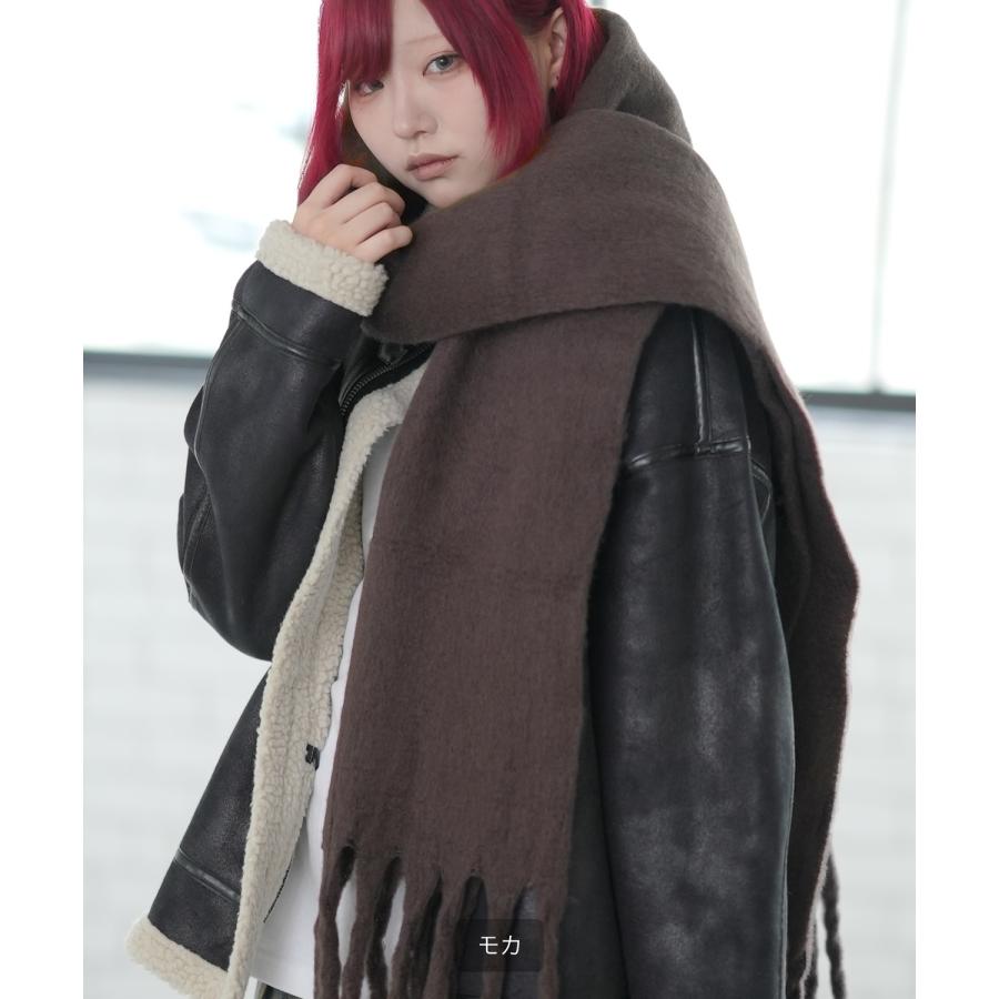 マフラー メンズ ユニセックス 起毛ニット ロングマフラー 大人カジュアル キレイめ シンプル ベーシック アメカジ 韓国ファッション | improves | 13