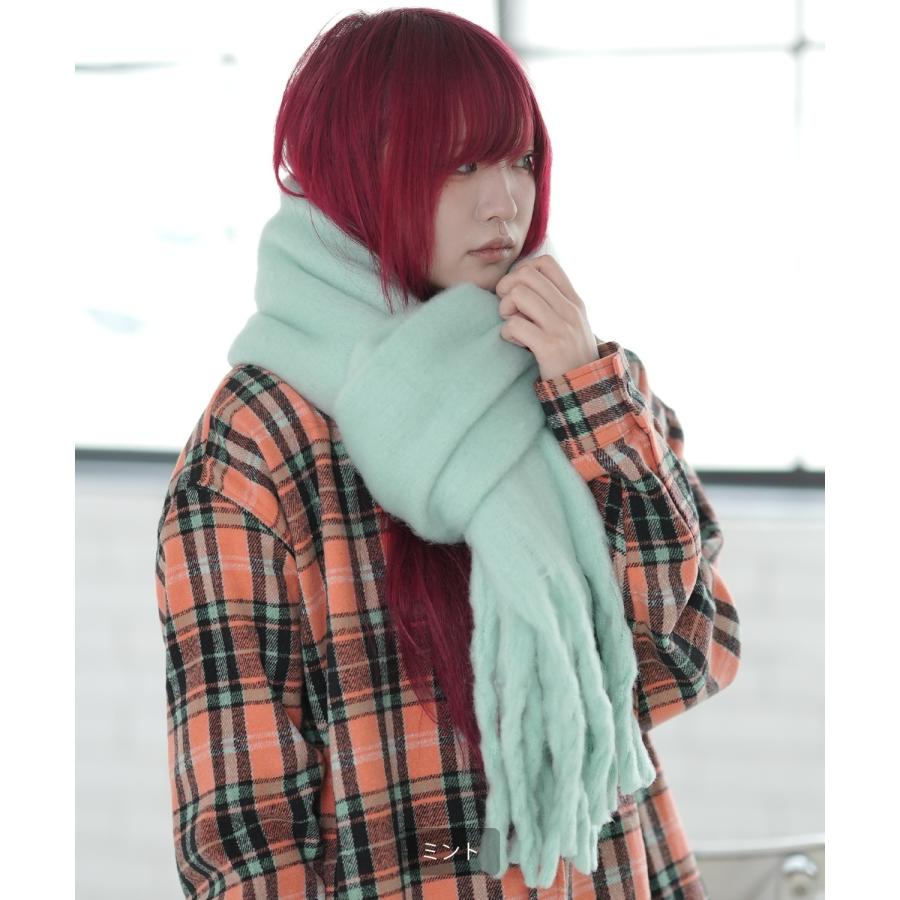 マフラー メンズ ユニセックス 起毛ニット ロングマフラー 大人カジュアル キレイめ シンプル ベーシック アメカジ 韓国ファッション | improves | 15