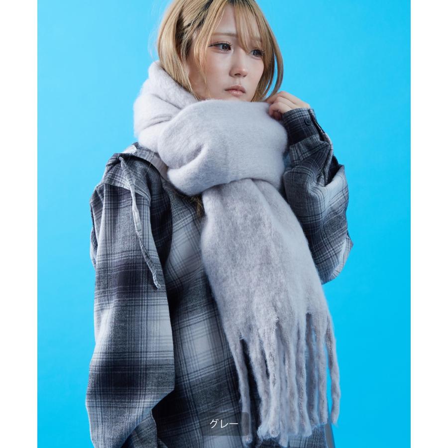 マフラー メンズ ユニセックス 起毛ニット ロングマフラー 大人カジュアル キレイめ シンプル ベーシック アメカジ 韓国ファッション | improves | 18