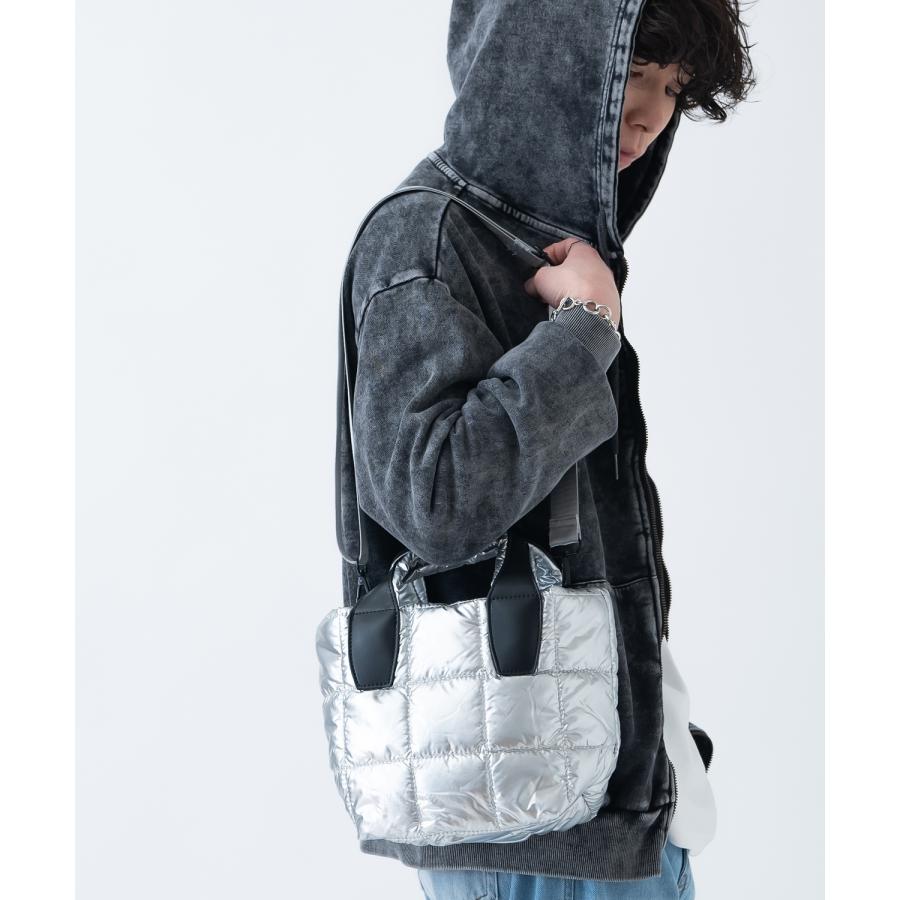 ショルダーバッグ メンズ メタリック ミニトートバッグ 2WAY カバン 鞄 タウンユース フェス ライブ イベント  カジュアル モード 古着MIX 韓国ファッション | improves | 03