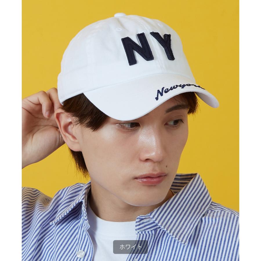 キャップ メンズ 帽子 刺しゅう ベースボール New York ロゴ  ローキャップ スケーター ストリート アメカジ カジュアル 韓国ストリート Y2K | improves | 04