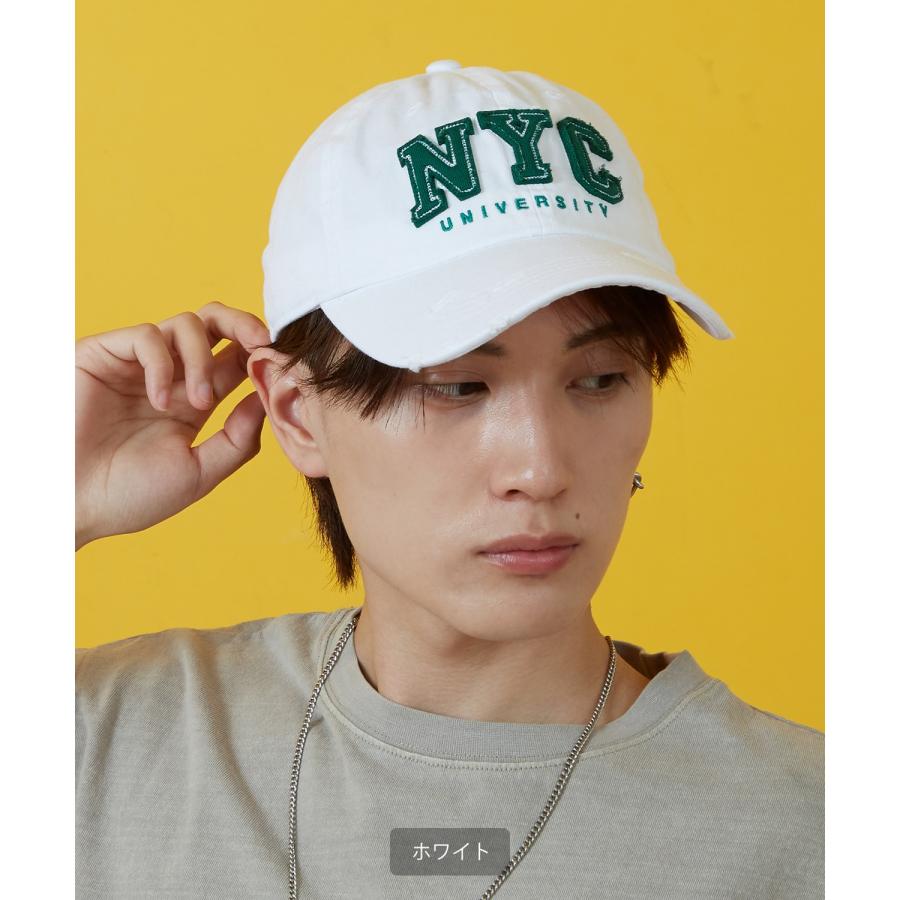 キャップ メンズ 帽子 刺しゅう ベースボール New York ロゴ  ローキャップ スケーター ストリート アメカジ カジュアル 韓国ストリート Y2K | improves | 03