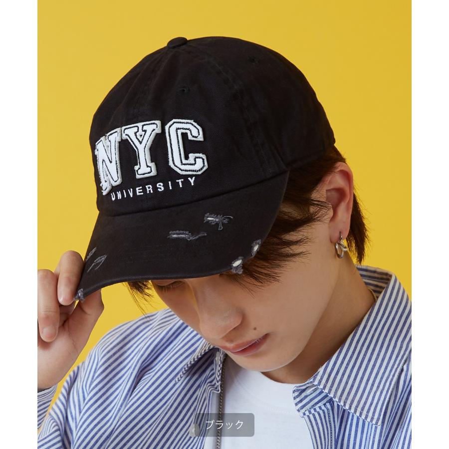 キャップ メンズ 帽子 刺しゅう ベースボール New York ロゴ  ローキャップ スケーター ストリート アメカジ カジュアル 韓国ストリート Y2K | improves | 04