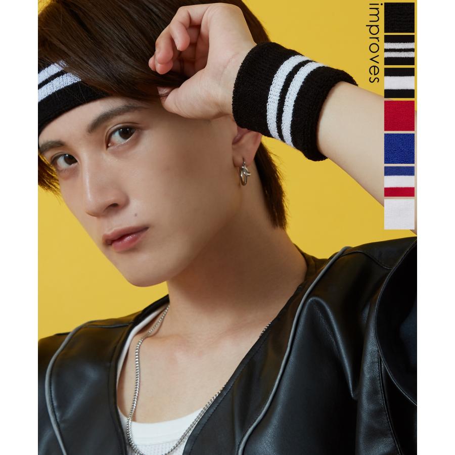 リストバンド メンズ レディース 帽子 スポーツ ダンス アクセサリー フェス スケーター ストリート アメカジ カジュアル 韓国ストリート Y2K | improves