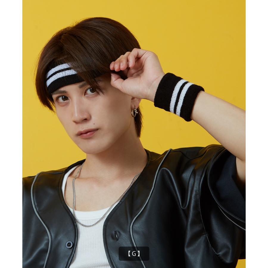 リストバンド メンズ レディース 帽子 スポーツ ダンス アクセサリー フェス スケーター ストリート アメカジ カジュアル 韓国ストリート Y2K | improves | 09