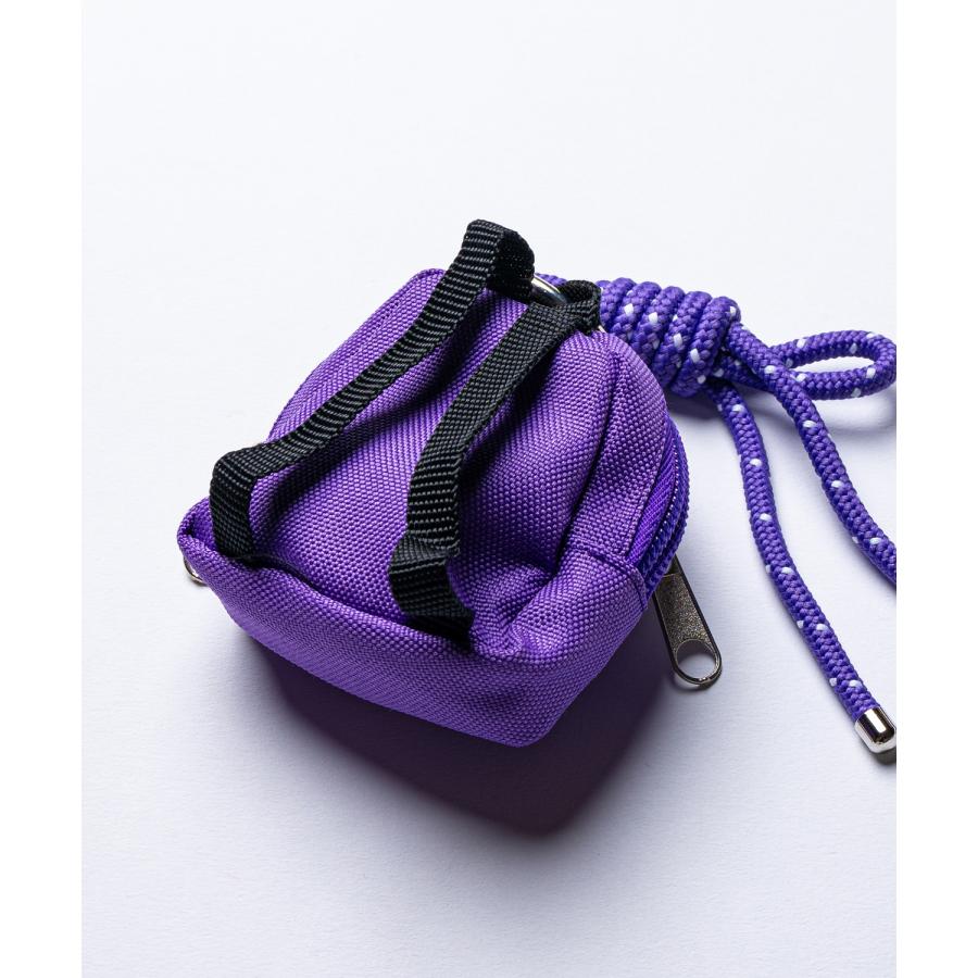 ミニポーチ キーホルダー リュック型 メンズ レディース コインケース イヤホンケース カラビナ付き ロープ バックチャーム ストリート 韓国 | improves | 22