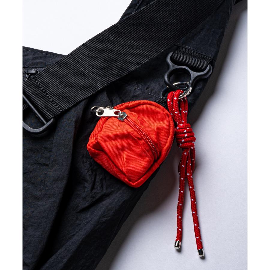 ミニポーチ キーホルダー リュック型 メンズ レディース コインケース イヤホンケース カラビナ付き ロープ バックチャーム ストリート 韓国 | improves | 23