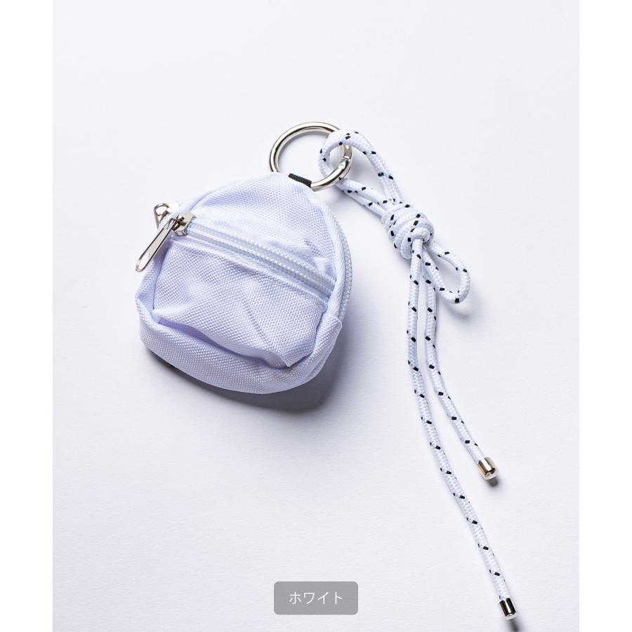 ミニポーチ キーホルダー リュック型 メンズ レディース コインケース イヤホンケース カラビナ付き ロープ バックチャーム ストリート 韓国 | improves | 11