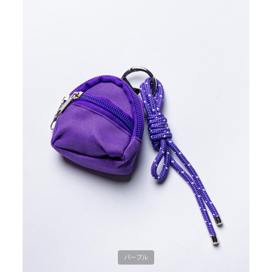 ミニポーチ キーホルダー リュック型 メンズ レディース コインケース イヤホンケース カラビナ付き ロープ バックチャーム ストリート 韓国 | improves | 13