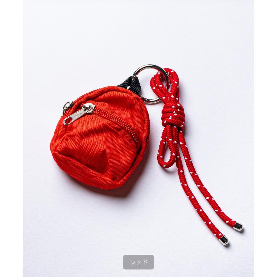 ミニポーチ キーホルダー リュック型 メンズ レディース コインケース イヤホンケース カラビナ付き ロープ バックチャーム ストリート 韓国 | improves | 16