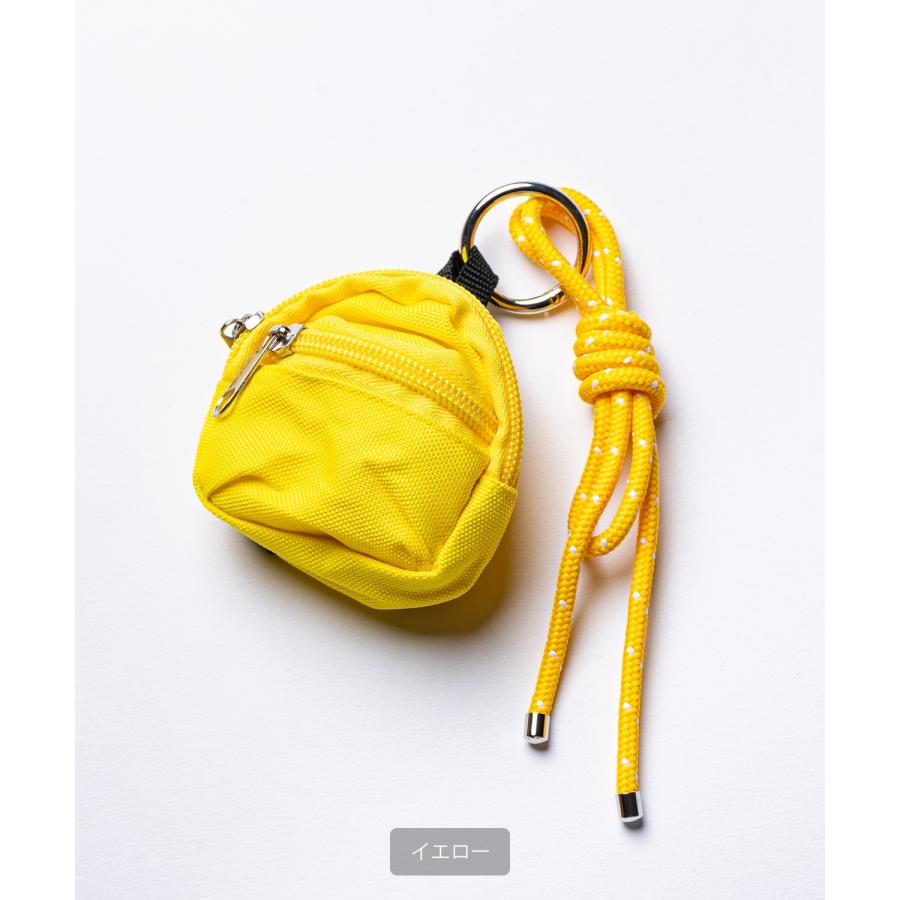 ミニポーチ キーホルダー リュック型 メンズ レディース コインケース イヤホンケース カラビナ付き ロープ バックチャーム ストリート 韓国 | improves | 17
