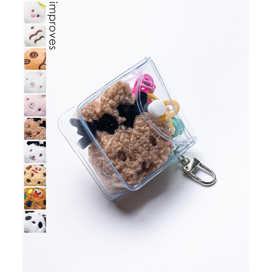 キーホルダー ガチャ詰めポーチ クリアポーチ 刺しゅう マスコット バッグチャーム 韓国ファッション ストリート 雑貨 セット | improves