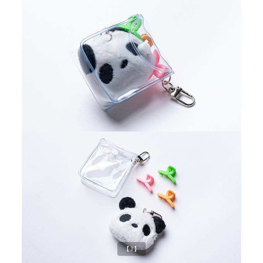 キーホルダー ガチャ詰めポーチ クリアポーチ 刺しゅう マスコット バッグチャーム 韓国ファッション ストリート 雑貨 セット | improves | 20
