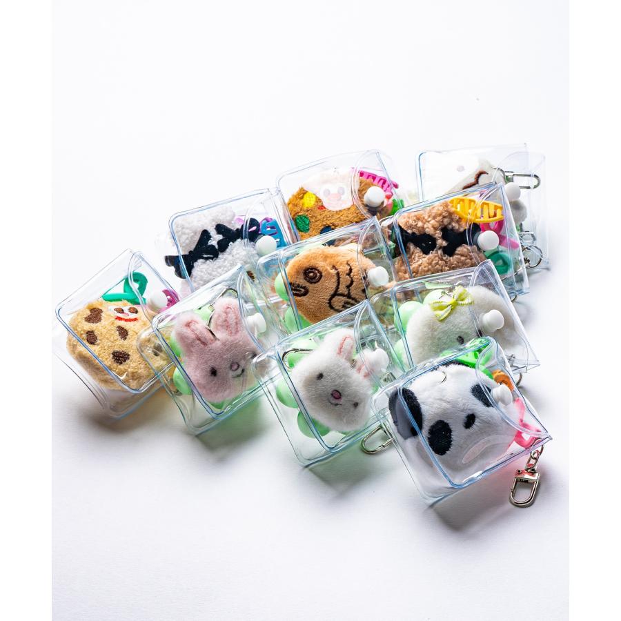 キーホルダー ガチャ詰めポーチ クリアポーチ 刺しゅう マスコット バッグチャーム 韓国ファッション ストリート 雑貨 セット | improves | 21