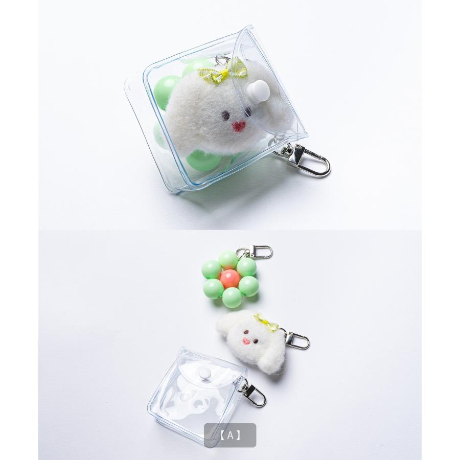 キーホルダー ガチャ詰めポーチ クリアポーチ 刺しゅう マスコット バッグチャーム 韓国ファッション ストリート 雑貨 セット | improves | 11