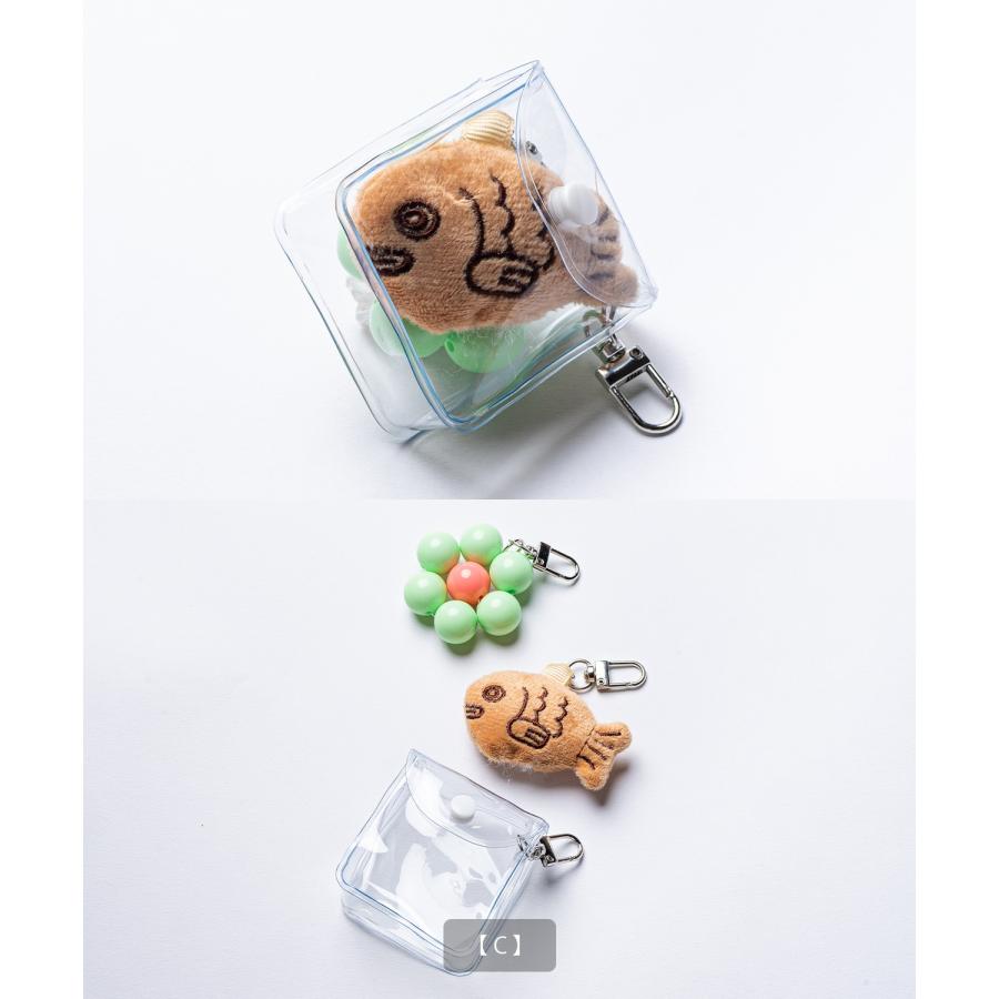 キーホルダー ガチャ詰めポーチ クリアポーチ 刺しゅう マスコット バッグチャーム 韓国ファッション ストリート 雑貨 セット | improves | 13