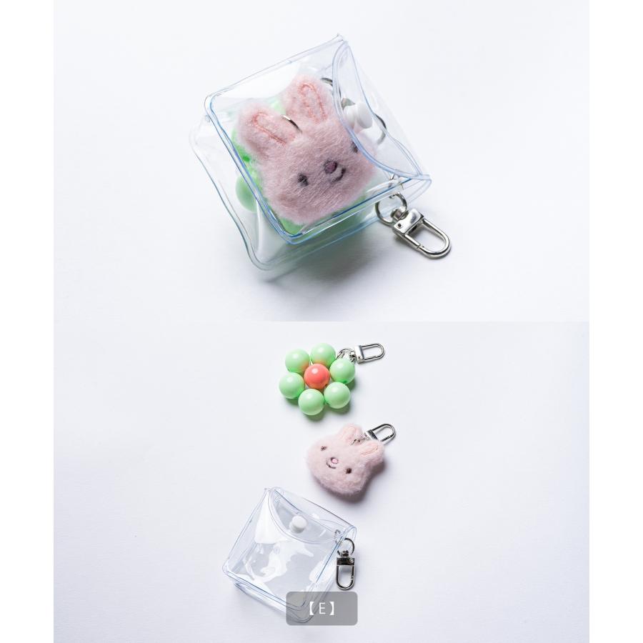 キーホルダー ガチャ詰めポーチ クリアポーチ 刺しゅう マスコット バッグチャーム 韓国ファッション ストリート 雑貨 セット | improves | 15