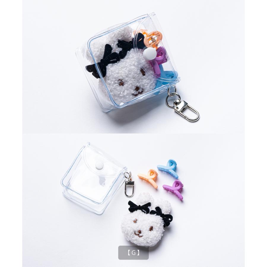 キーホルダー ガチャ詰めポーチ クリアポーチ 刺しゅう マスコット バッグチャーム 韓国ファッション ストリート 雑貨 セット | improves | 17