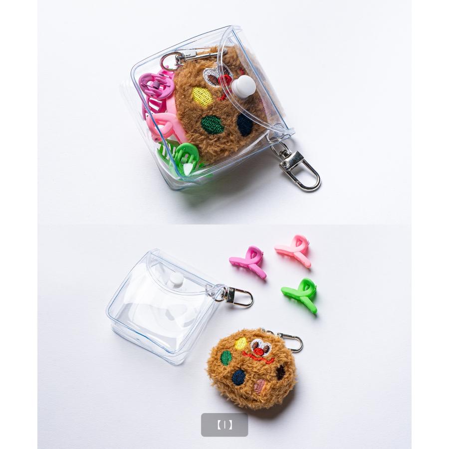 キーホルダー ガチャ詰めポーチ クリアポーチ 刺しゅう マスコット バッグチャーム 韓国ファッション ストリート 雑貨 セット | improves | 19