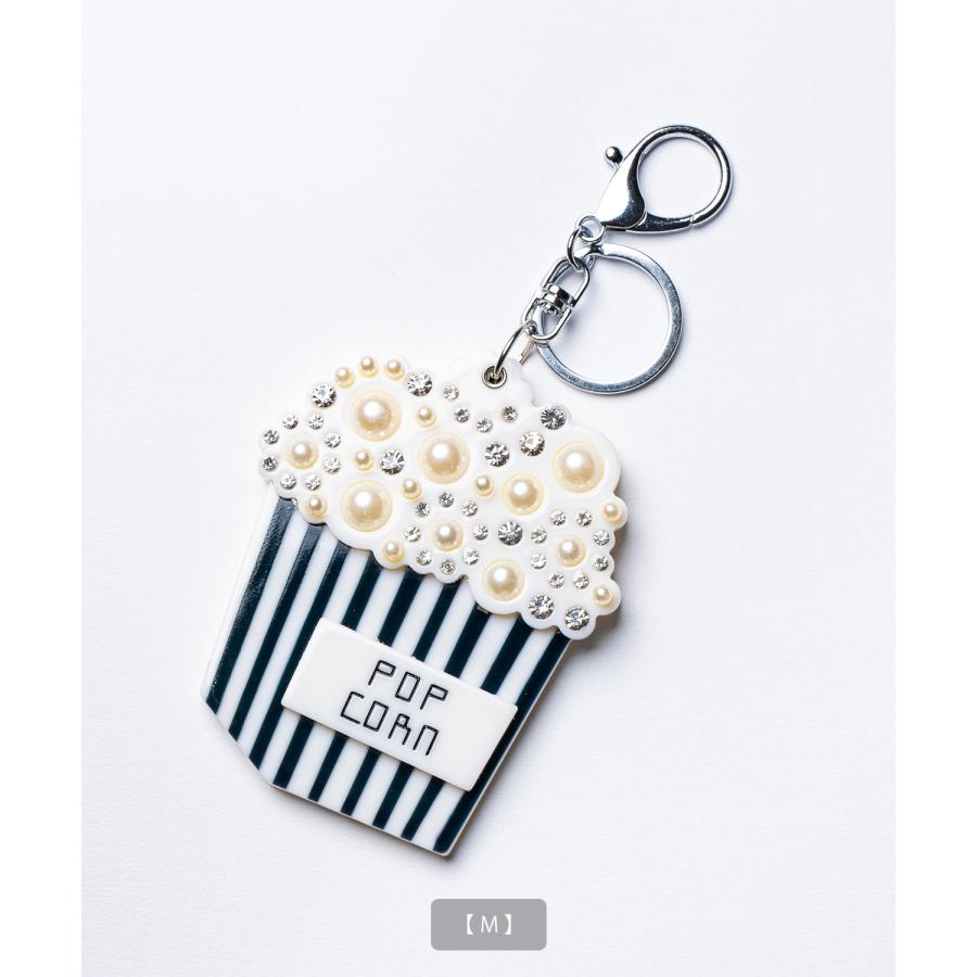 ミラーキーホルダー 鏡 コンパクト スライド アクリル キーリング チャーム 唇 ポップコーン 香水 宇宙 Y2K ストリート ポップ 雑貨 ギフト | improves | 27