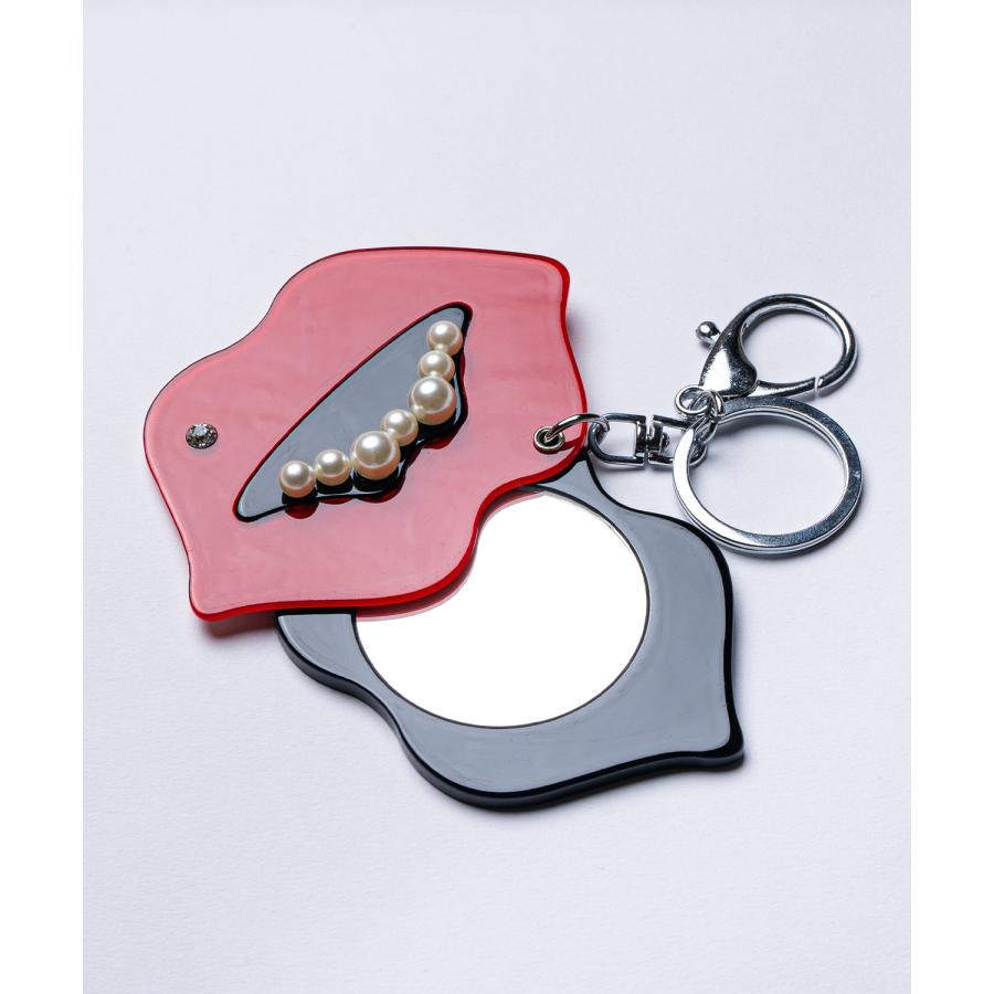 ミラーキーホルダー 鏡 コンパクト スライド アクリル キーリング チャーム 唇 ポップコーン 香水 宇宙 Y2K ストリート ポップ 雑貨 ギフト | improves | 30