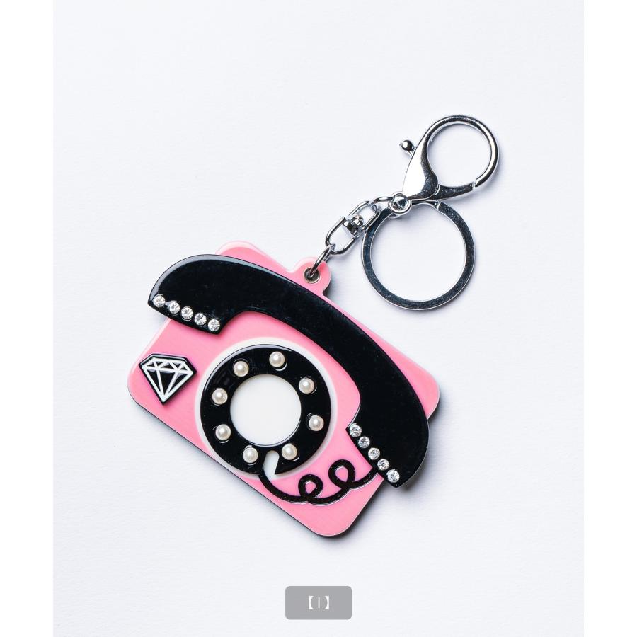 ミラーキーホルダー 鏡 コンパクト スライド アクリル キーリング チャーム 唇 ポップコーン 香水 宇宙 Y2K ストリート ポップ 雑貨 ギフト | improves | 23