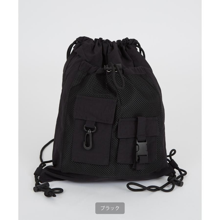 リュック メンズ 軽量 ミニ バッグ ナップサック 鞄 通勤 旅行 ユーティリティ メッシュ ポケット きれいめ カジュアル 古着MIX 韓国 Y2K | improves | 07
