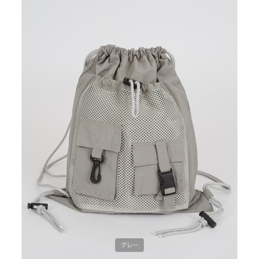 リュック メンズ 軽量 ミニ バッグ ナップサック 鞄 通勤 旅行 ユーティリティ メッシュ ポケット きれいめ カジュアル 古着MIX 韓国 Y2K | improves | 08