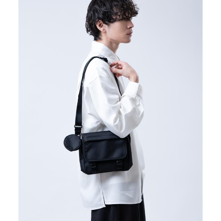 ショルダーバッグ メンズ 斜めがけ 大容量 メッセンジャーバッグ ポーチ付き カバン 鞄 カジュアル シンプル 黒 無地 サコッシュ男女兼用 ユニセックス | improves | 03