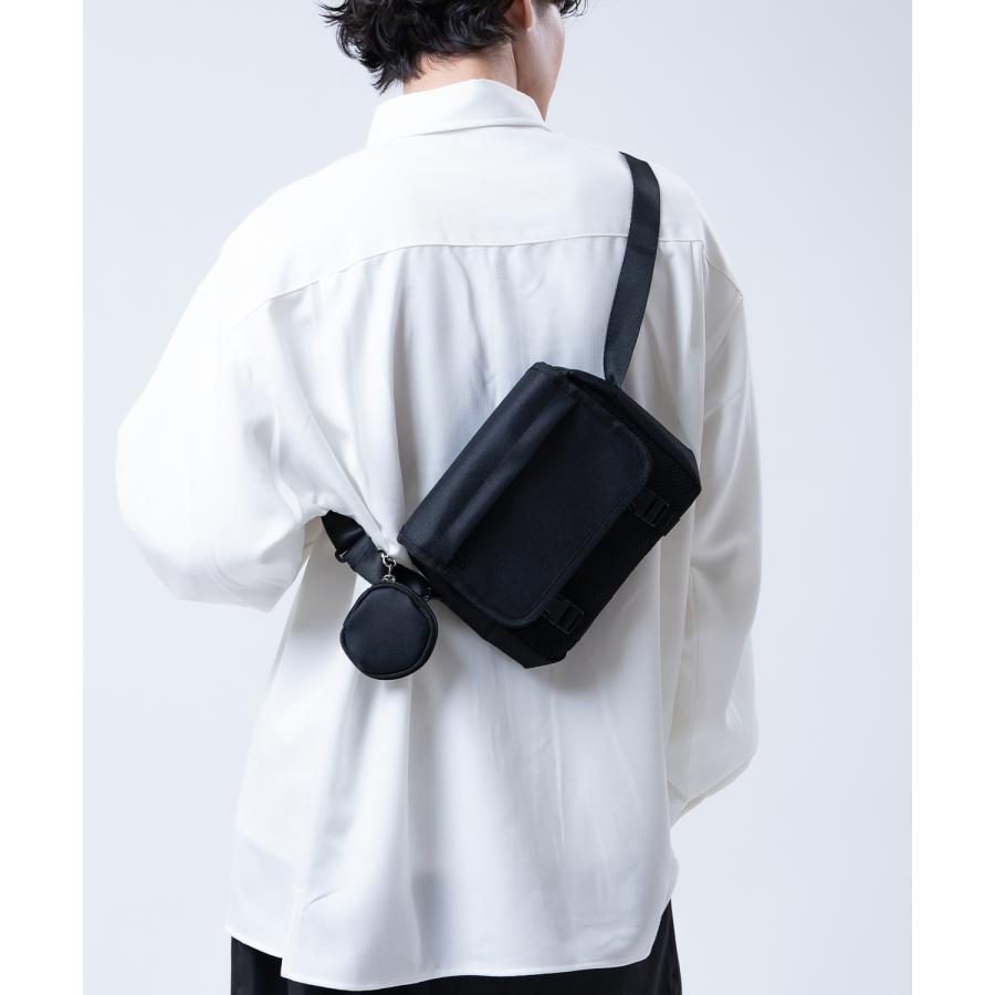 ショルダーバッグ メンズ 斜めがけ 大容量 メッセンジャーバッグ ポーチ付き カバン 鞄 カジュアル シンプル 黒 無地 サコッシュ男女兼用 ユニセックス | improves | 04