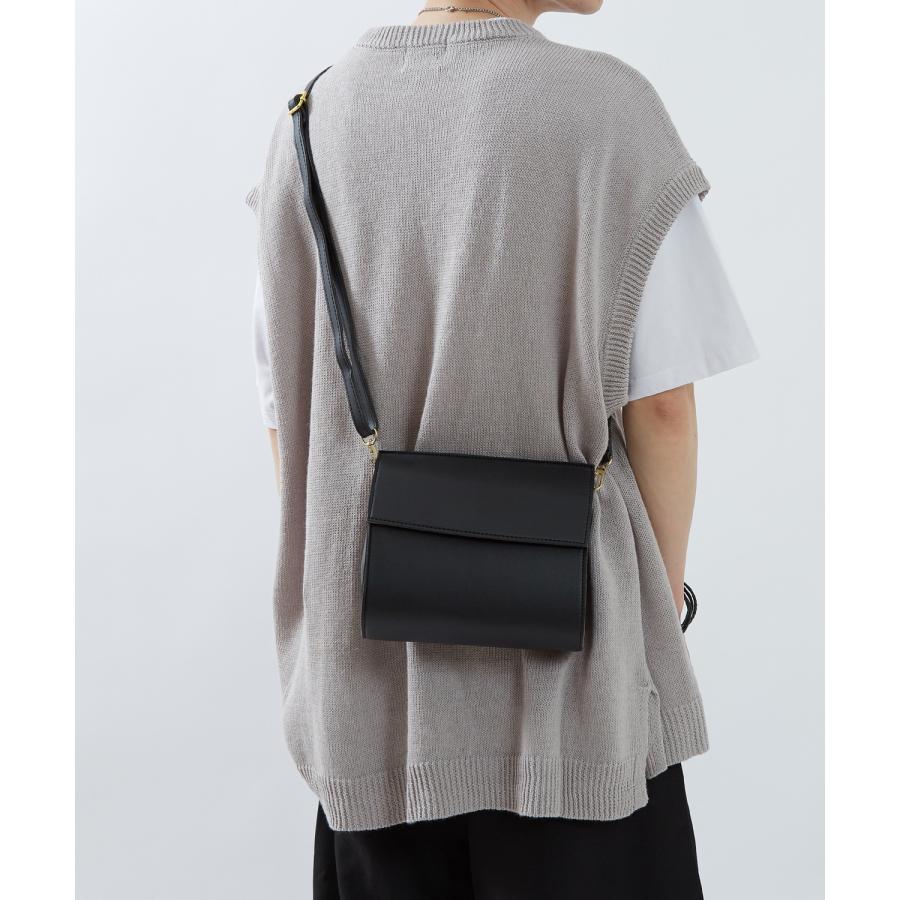 ショルダーバッグ メンズ シンセティックレザー PUレザー 合成皮革 バッグ カバン 鞄 通学 通勤 旅行 ストリート カジュアル 古着MIX 韓国ファッション ブラック | improves | 03